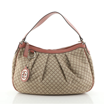 Gucci Sukey Hobo Diamante Canvas Medium