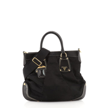 Prada Convertible Open Tote Tessuto with Saffiano Leather Medium