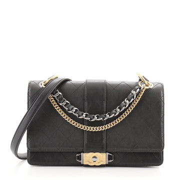 Chanel CC Chain Flap Shoulder Bag Quilted Calfskin Small