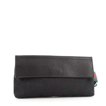 Gucci Vintage Web Belt Bag GG Canvas with Leather