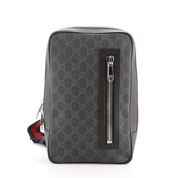 Gucci Soft Zip Sling Bag GG Coated Canvas Small