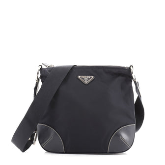 Prada Belt Strap Messenger Bag Tessuto Small
