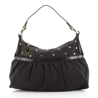 Fendi Chef Hobo Studded Zucca Canvas Large