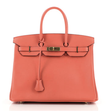 Hermes Birkin Handbag Red Epsom with Gold Hardware 35