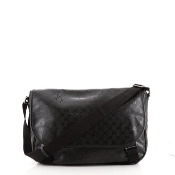 Gucci Double Buckle Messenger GG Coated Canvas Large