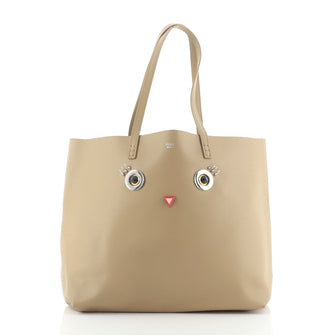 Fendi Faces Roll Tote Embellished Leather Large