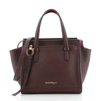 Salvatore Ferragamo Amy Tote Pebbled Leather Mini