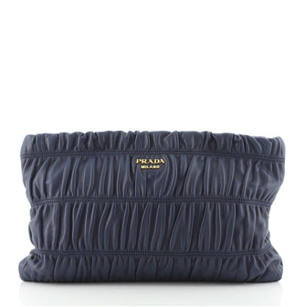 Prada Zipped Pouch Nappa Gaufre Medium