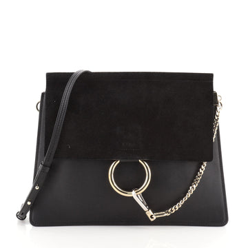 Chloe Faye Shoulder Bag Leather and Suede Medium