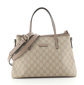 Gucci Convertible Zip Tote GG Coated Canvas Small