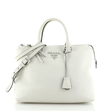 Prada Convertible Zip Satchel Vitello Daino Medium
