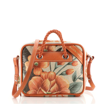Balenciaga Blanket Square Bag Printed Leather Small