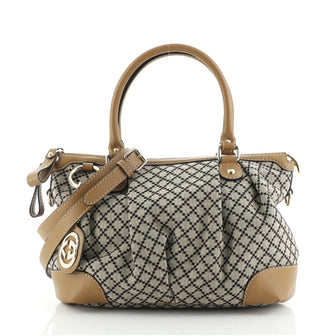 Gucci Sukey Top Handle Satchel Diamante Canvas Medium