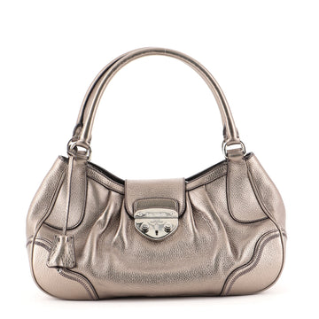 Prada Pushlock Tote Vitello Daino Medium