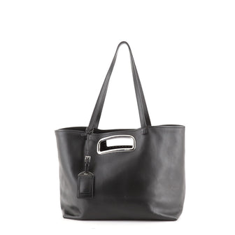 Prada Cut-Out Handle Tote City Calfskin Medium
