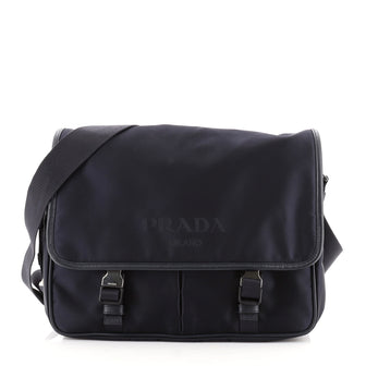 Prada Logo Messenger Bag Tessuto Medium