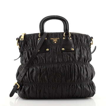 Prada Gaufre Convertible Tote Nappa Leather Large