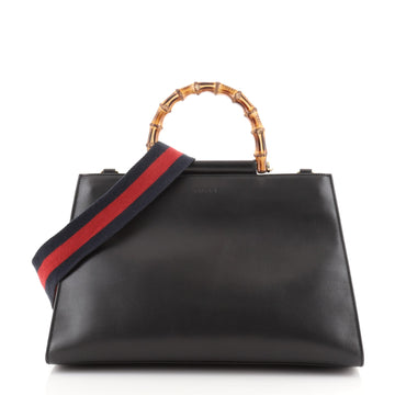 Gucci Nymphaea Top Handle Bag Leather Medium