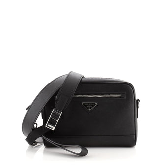 Prada Front Zip Travel Bag Saffiano Leather Small