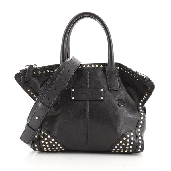 Alexander McQueen De Manta Tote Studded Leather Mini Black 690461 Alexander McQueen De Manta Tote Studded Leather Mini Black 690461