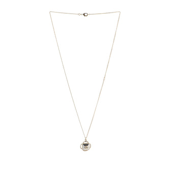 Chanel CC Logo Square Pendant Long Necklace Metal