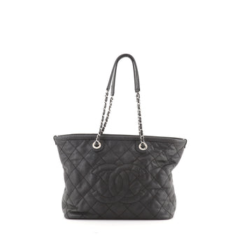 Chanel CC Daily Shopping Tote Quilted Caviar Small