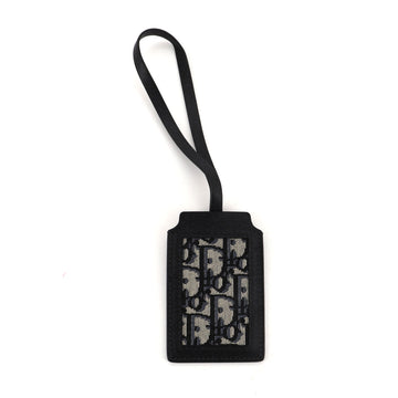 Christian Dior Luggage Tag Oblique Canvas with Leather