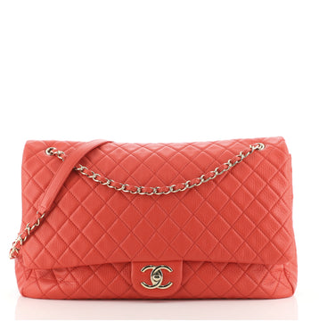 Chanel Airlines CC Flap Bag Quilted Calfskin XXL