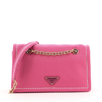 Prada Padded Chain Flap Bag Tessuto Medium
