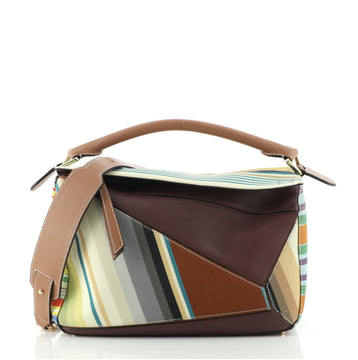 Loewe Puzzle Bag Canvas and Leather Medium