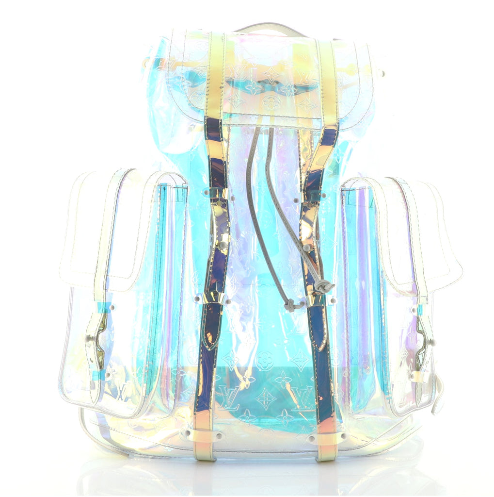 louis vuitton christopher prism backpack Louis Vuitton Christopher Backpack Limited Edition Monogram Prism PVC GM  Clear 6905012