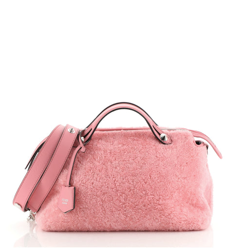 Fendi By The Way Satchel Shearling Small Pink 69050141