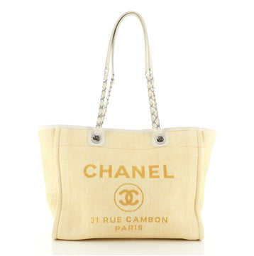 Chanel Deauville Tote Raffia Small