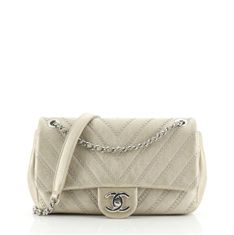 Chanel Stud Wars CC Flap Bag Studded Chevron Calfskin Small