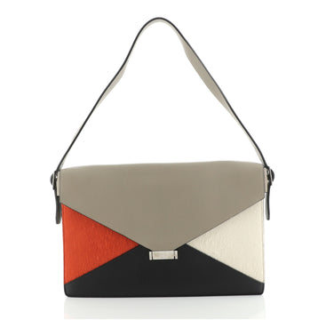 Celine Diamond Shoulder Bag Pony Hair and Leather Large