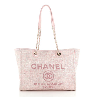 Chanel Deauville Tote Raffia with Glitter Detail Small