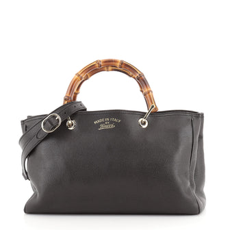 Gucci Bamboo Shopper Boston Bag Leather Medium