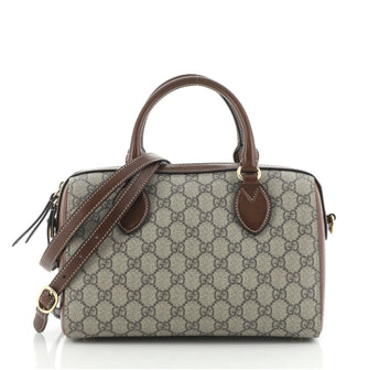Gucci Convertible Boston Bag GG Coated Canvas and Leather Small