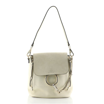 Chloe Faye Backpack Leather and Suede Small