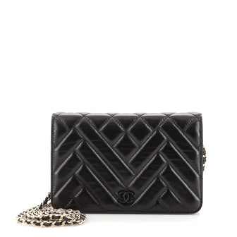 Chanel MontCoco Wallet on Chain Quilted Shiny Lambskin