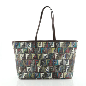 Fendi Selleria Roll Tote Zucca Coated Canvas Large