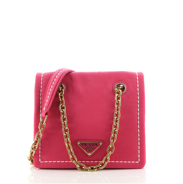 Prada Padded Chain Flap Bag Tessuto Small