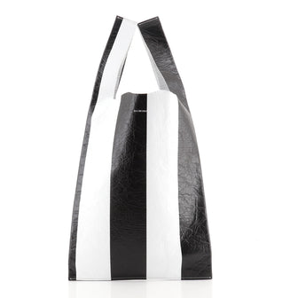 Balenciaga Supermarket Shopper Bag Striped Leather Medium