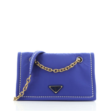 Prada Padded Chain Flap Bag Tessuto Medium