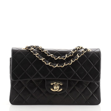 Chanel Vintage Classic Double Flap Bag Quilted Lambskin Small
