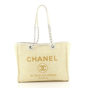 Chanel Deauville Tote Raffia Small
