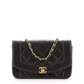Chanel Vintage Diana Flap Bag Quilted Lambskin Small