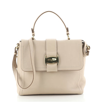 Salvatore Ferragamo Vara Bow Top Handle Bag Leather Small
