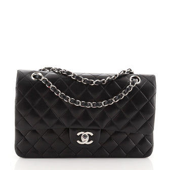 Chanel Vintage Classic Double Flap Bag Quilted Lambskin Medium