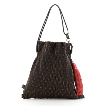 Louis Vuitton Explorer Shoulder Bag Pleated Monogram Canvas MM